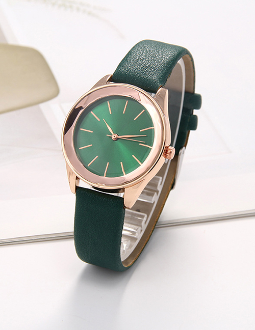 Fashion Green Iris Dial Diamond Ladies Quartz Watch