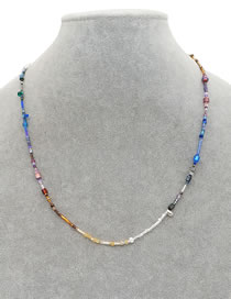 Fashion Color Mixing Imported Beaded Hand-woven Necklace