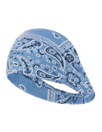 Fashion Light Blue Fabric Double-layer Wide-brimmed Headband