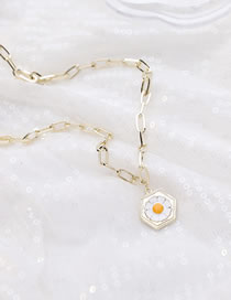 Fashion Necklace Drip Glaze Daisy Alloy Geometric Earring Ring Bracelet Necklace