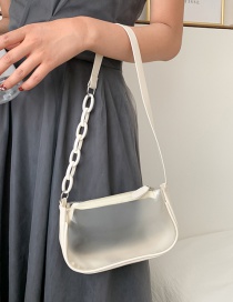 Fashion White Transparent Jelly Acrylic Chain Shoulder Bag