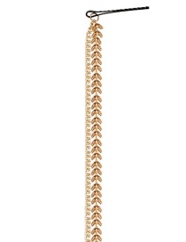Fashion Leaf Gold Fringed Leaf Alloy Hairpin Chain