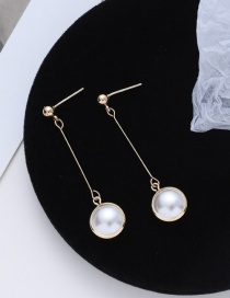 Fashion Round Pearl Water Drop Geometric Alloy Earrings
