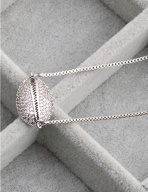 Fashion White Gold And White Zirconium Shell Copper Micro-set Zircon Shell Hanging Necklace