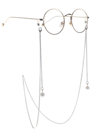 Fashion Silver Chain Hanging Neck Pearl Anti-lost Eye Chain
