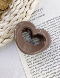 Fashion Cocoa Acrylic Love Hollow Hairpin