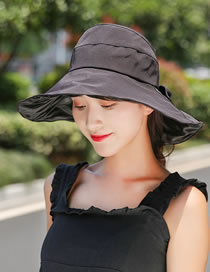 Fashion Black Bow Tie Sunshade Fisherman Hat