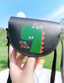 Fashion Little Black Dinosaur Flower Dinosaur Rabbit Stitching Contrast Color Crossbody Shoulder Bag