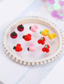 Fashion Cherry Series (10 Pieces) Resin Fruit Flower Animal Children Doudou Buckle Clip