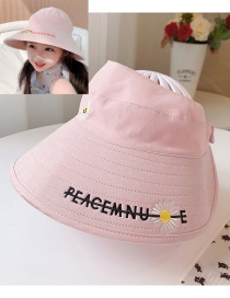 Fashion Small Daisy-pink One Size (adjustable) Send Windproof Rope Head Circumference About 48cm-53cm (recommended 3-8 Years Old) Little Daisy Dinosaur Embroidery Letter Empty Top Childrens Sun Hat