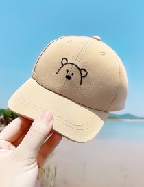 Fashion Bear-khaki 47cm-54cm (adjustable) 2 Years Old-5 Years Old Bear Embroidered Childrens Cap