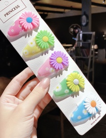 Fashion Little Daisy #5 Piece Set Flower Butterfly Fruit Geometric Children Hairpin Set