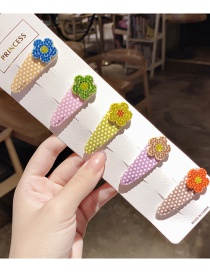 Fashion Little Dot #5 Set Flower Butterfly Fruit Geometric Children Hairpin Set