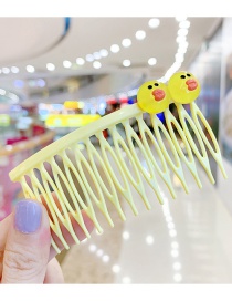 Fashion Little Duck-yellow Fruit Resin Animal Flower Non-slip Insert Comb Children Hairpin