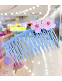 Fashion Light Blue Fruit Resin Animal Flower Non-slip Insert Comb Children Hairpin