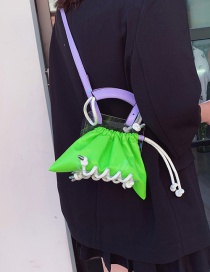 Fashion Light Green Drawstring Shoulder Messenger Handbag