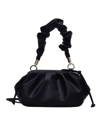 Fashion Black Pleated Crossbody Shoulder Bag