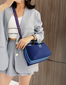 Fashion Blue Scarf Cross-body Handbag