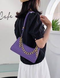 Fashion Purple Woven Shoulder Shoulder Bag