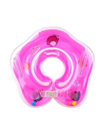 Fashion Pink Baby Collar Inflatable Infant Swimming Neck Ring With Double Airbags