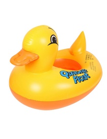 Fashion Big Yellow Duck Water Boat Baby Cartoon Pvc Rhubarb Duck Inflatable Swimming Ring