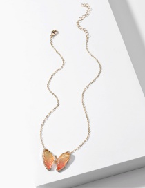 Fashion Orange Transparent Butterfly Resin Necklace