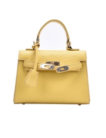 Fashion Yellow Locked Shoulder Messenger Handbag