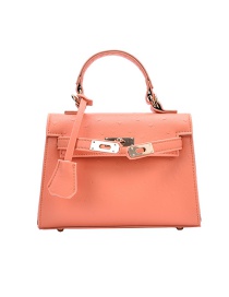 Fashion Orange Locked Shoulder Messenger Handbag