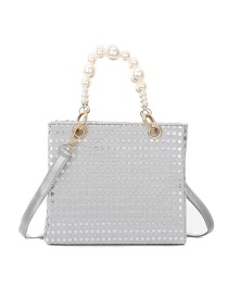 Fashion Silver Large Portable Pearl Shoulder Bag