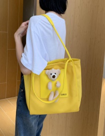 Fashion Yellow Bear Canvas Shoulder Bag