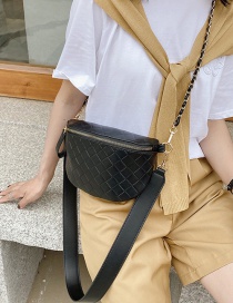 Fashion Black Rhombus Chain Shoulder Messenger Underarm Bag