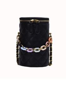 Fashion Black Crossbody Chain Duffel Bag