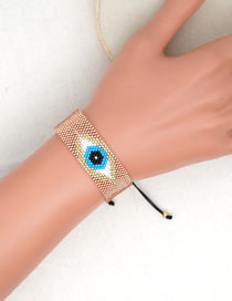 Fashion Blue Mi Zhu Woven Lucky Eye Bracelet