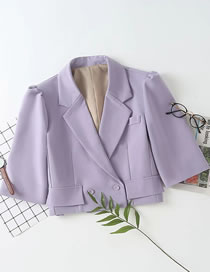 Fashion Purple Small Suit Jacket
