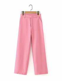 Fashion Pink Loose Straight Trousers