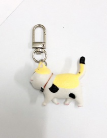 Fashion Yellow Cat Cartoon Three-dimensional Kitten Keychain