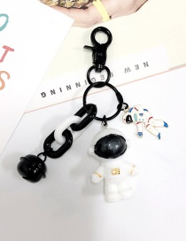 Fashion Chain Bell-black Astronaut Keychain Pendant