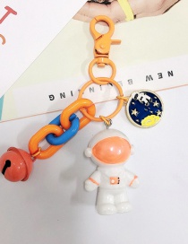 Fashion Chain Bell-orange Astronaut Keychain Pendant