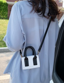 Fashion White Contrast Mini Shoulder Bag