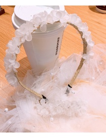 Fashion Milk White Resin Flower Headband