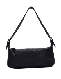 Fashion Black Solid Color Underarm Shoulder Bag