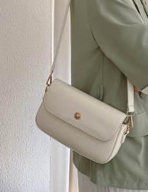 Fashion White Solid Color Shoulder Portable Crossbody Bag