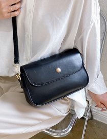 Fashion Black Solid Color Shoulder Portable Crossbody Bag