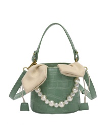 Fashion Green Portable Pearl Shoulder Bag