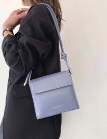 Fashion Blue One-shoulder Knotted Crossbody Bag