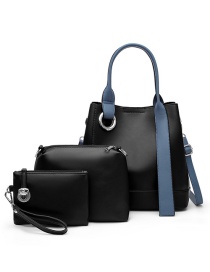 Fashion Black Three-piece Crossbody Handbag