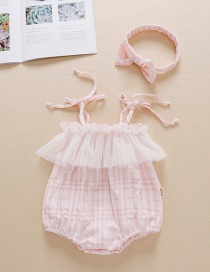 Fashion Pink Baby Sling Mesh Gown Romper