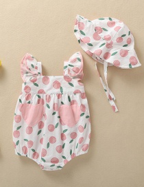 Fashion Pink Apple Baby Pack Fart Three Months Baby Clothes