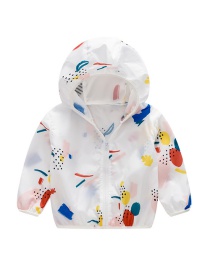 Fashion White Two Hooded Outdoor Sun Protection Clothing