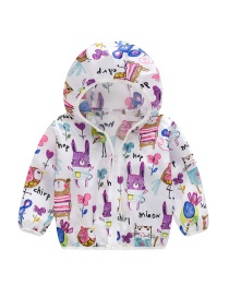 Fashion Rabbit Purple Hooded Outdoor Sun Protection Clothing